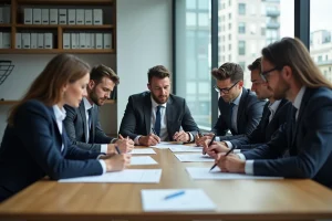 Groupe de professionnels lors d'une réunion d'affaires